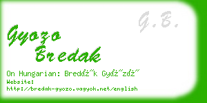 gyozo bredak business card